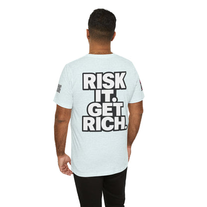 Risk It. Get Rich. – Bold Motivational Graphic Tee