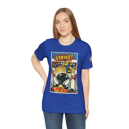 Strike Graphic T-Shirt | Bowling Streetwear Tee | Retro Bowling Shirt  STRIKE.