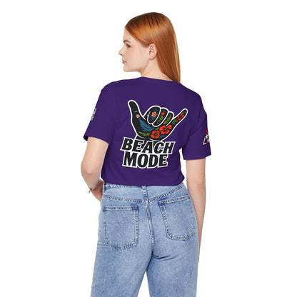 Beach Mode Graphic T-Shirt | Shaka Hand Tropical Tee | Summer Streetwear
