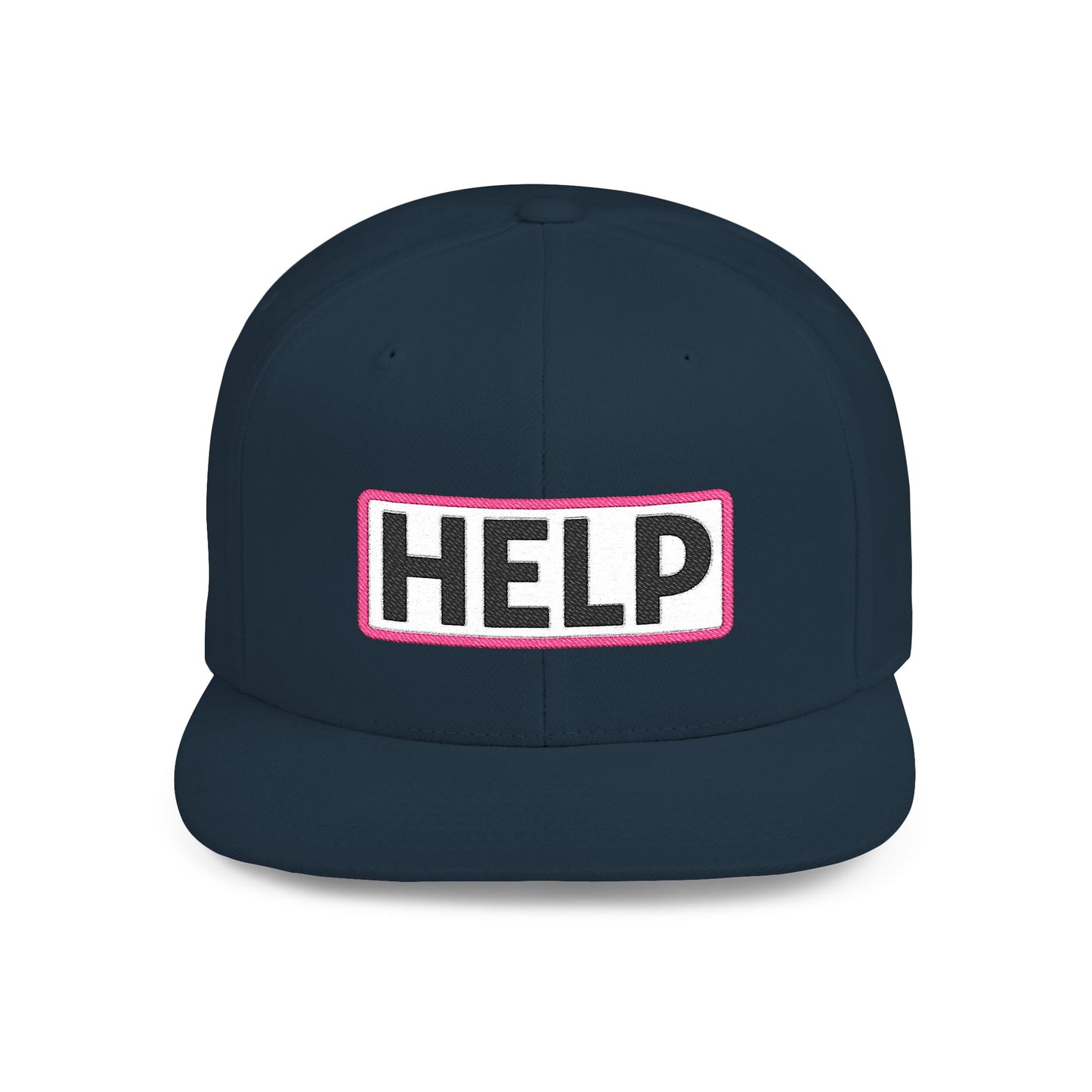 HELP Embroidered Snapback Hat | Funny Trucker Cap | Sarcastic Streetwear Hat | Festival & Everyday Cap Gift