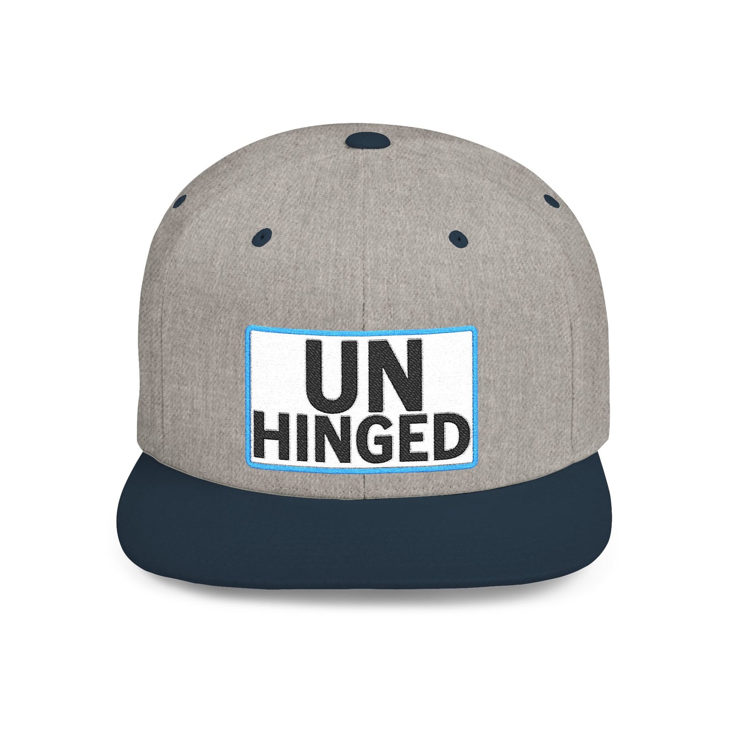 UNHINGED Embroidered Snapback Hat | Funny Statement Cap | Bold Streetwear Flat Bill | Dark Humor Gift