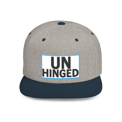 UNHINGED Embroidered Snapback Hat | Funny Statement Cap | Bold Streetwear Flat Bill | Dark Humor Gift