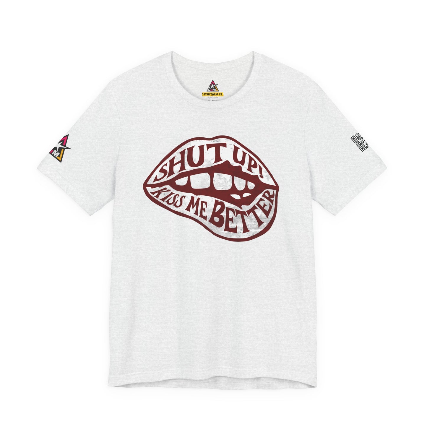 SHUT UP KISS ME BETTER Graphic T-Shirt | Flirty Lips Tee | Bold Romantic Streetwear Shirt | Unisex Graphic Tee