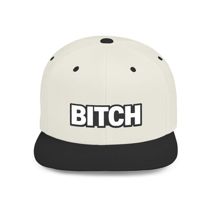BITCH Embroidered Snapback Hat | Funny Statement Cap | Bold Streetwear Flat Bill | Conversation Starter Gift