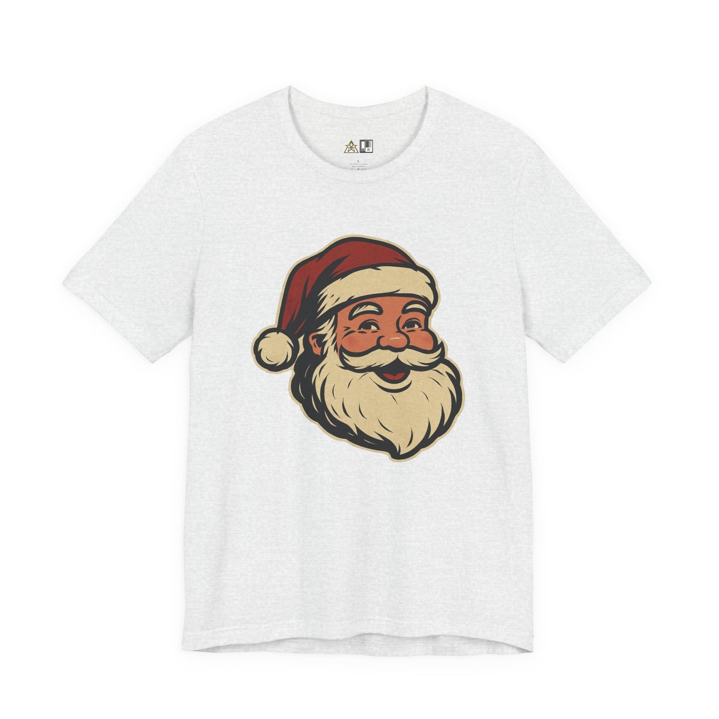Classic Santa Smile – Vintage Unisex Christmas Graphic T-Shirt