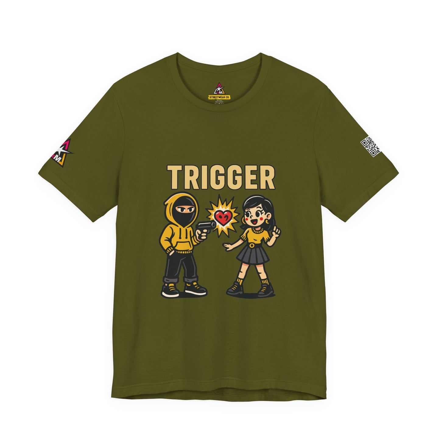 Trigger Graphic T-Shirt | Funny Dating Tee | Toxic Love Streetwear  TRIGGER