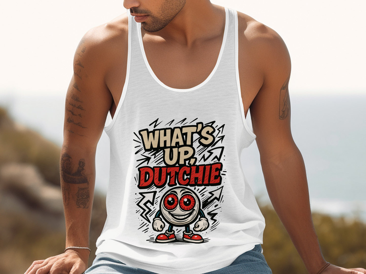 What's Up Dutchie Cartoon Character Design Tank Top product type