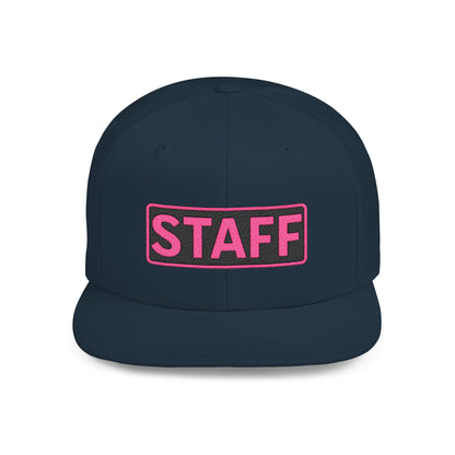 STAFF Embroidered Snapback Hat | Funny Event Crew Cap | Minimalist Streetwear Hat | Festival & Team Uniform Cap