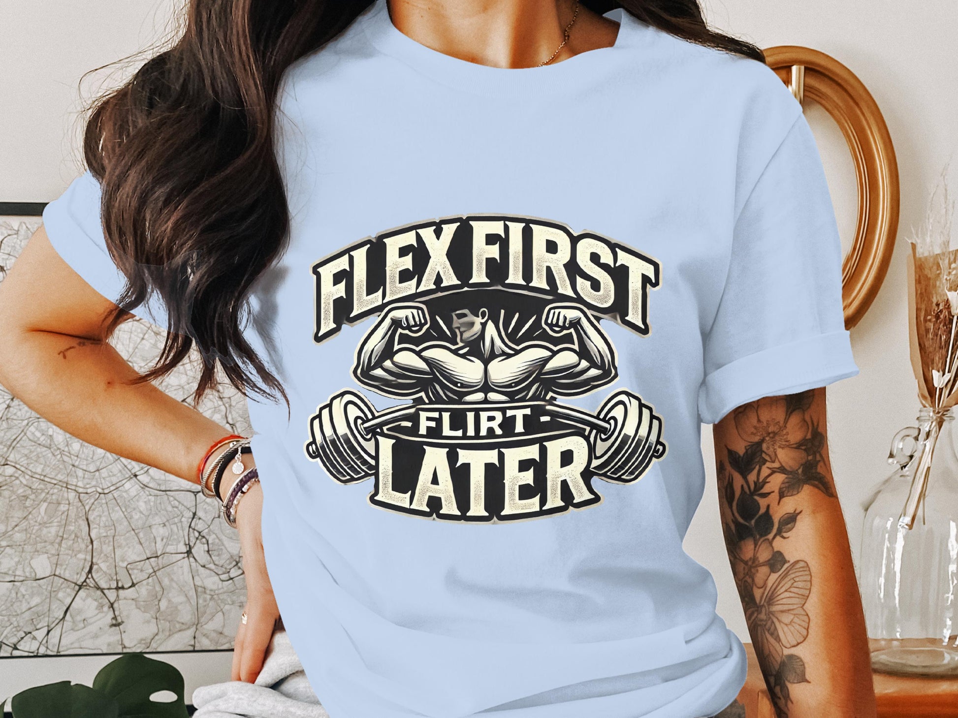 Flex First Flirt Later Graphic Tee shirt product type
