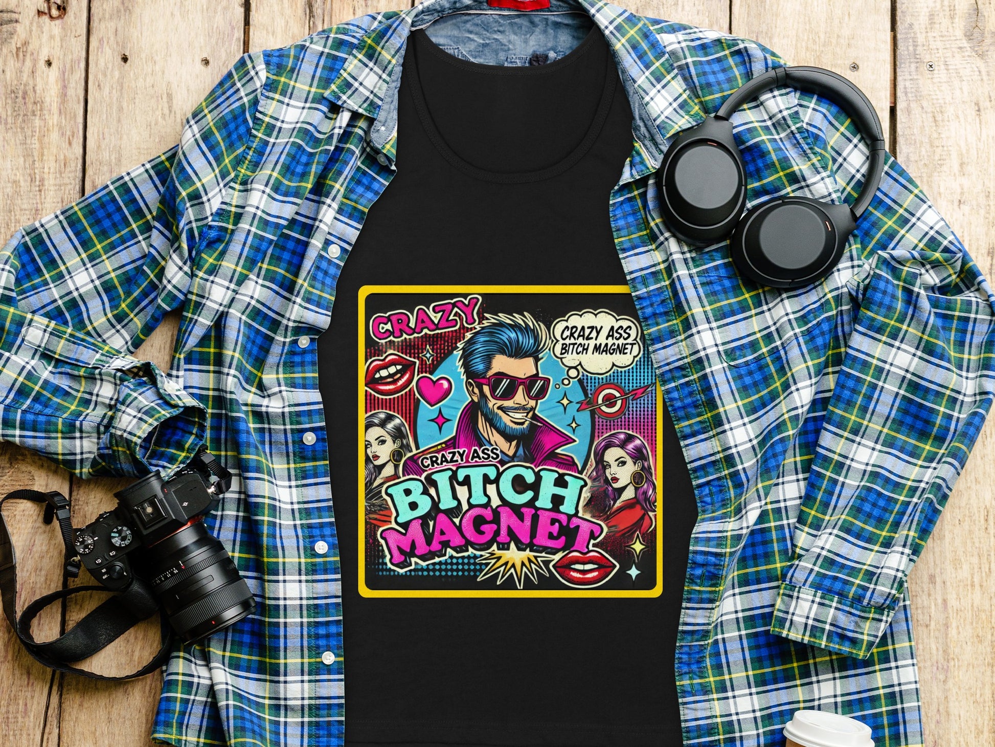 Crazy Ass Bitch Magnet Graphic Unisex Shirt product