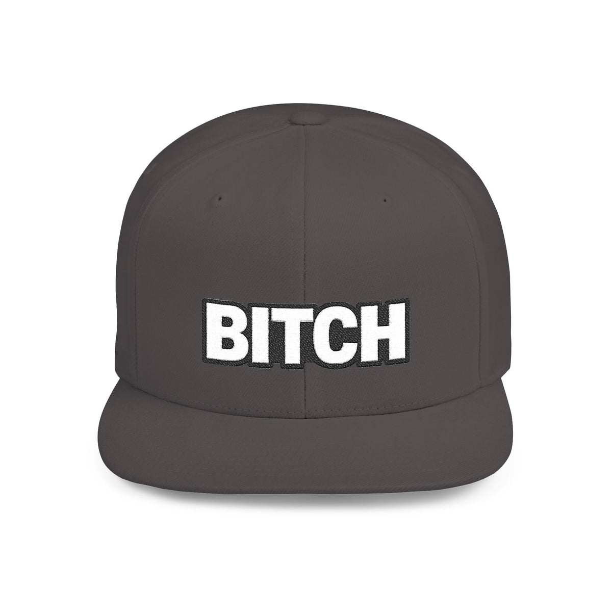 BITCH Embroidered Snapback Hat | Funny Statement Cap | Bold Streetwear Flat Bill | Conversation Starter Gift