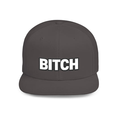 BITCH Embroidered Snapback Hat | Funny Statement Cap | Bold Streetwear Flat Bill | Conversation Starter Gift