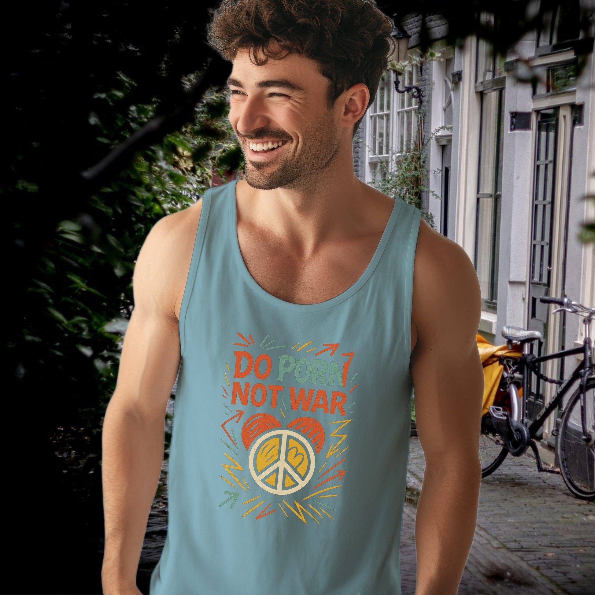 Do Porn Not War Peace Sign Design Tank Top product type