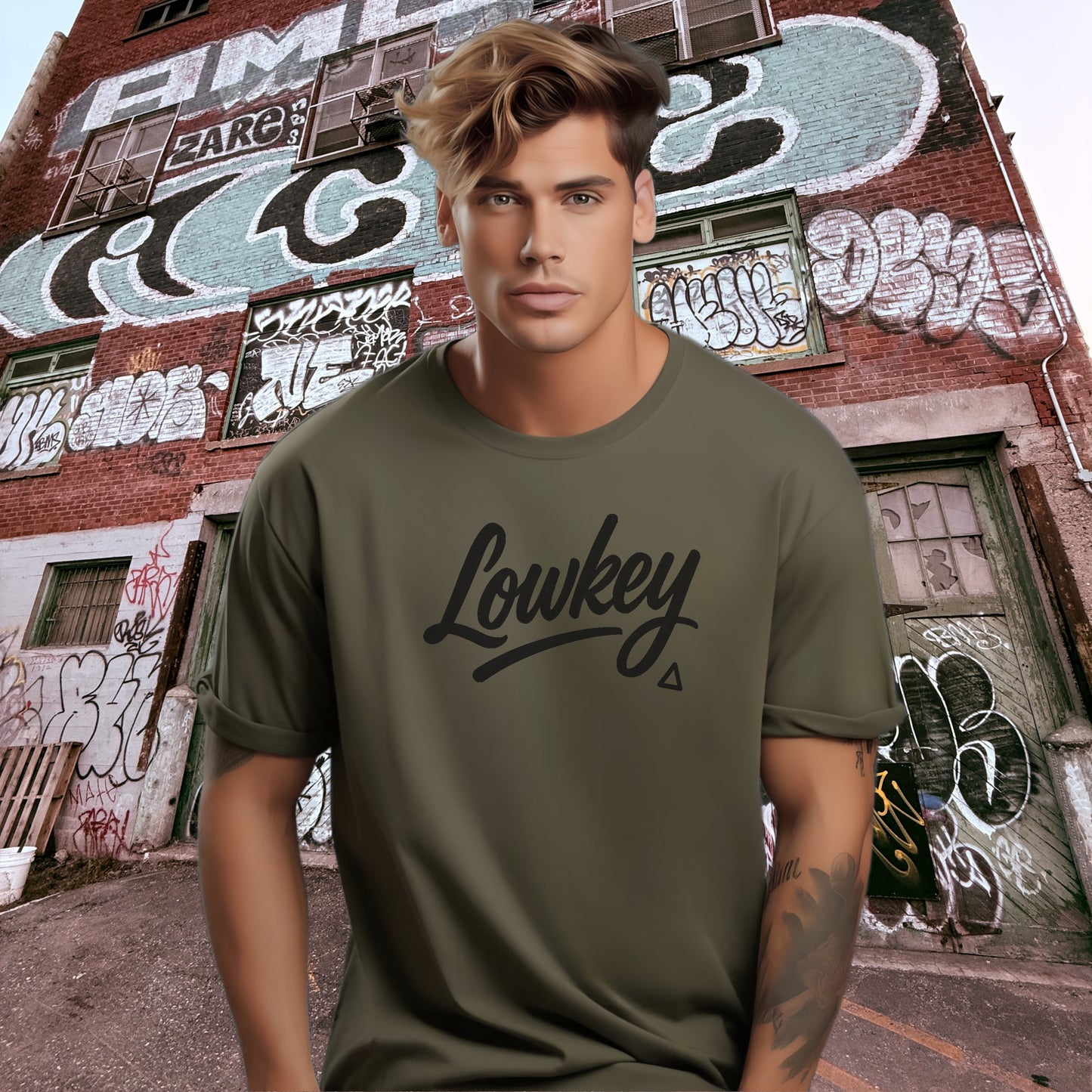 Lowkey Urban Graffiti Inspired Graphic T-shirt