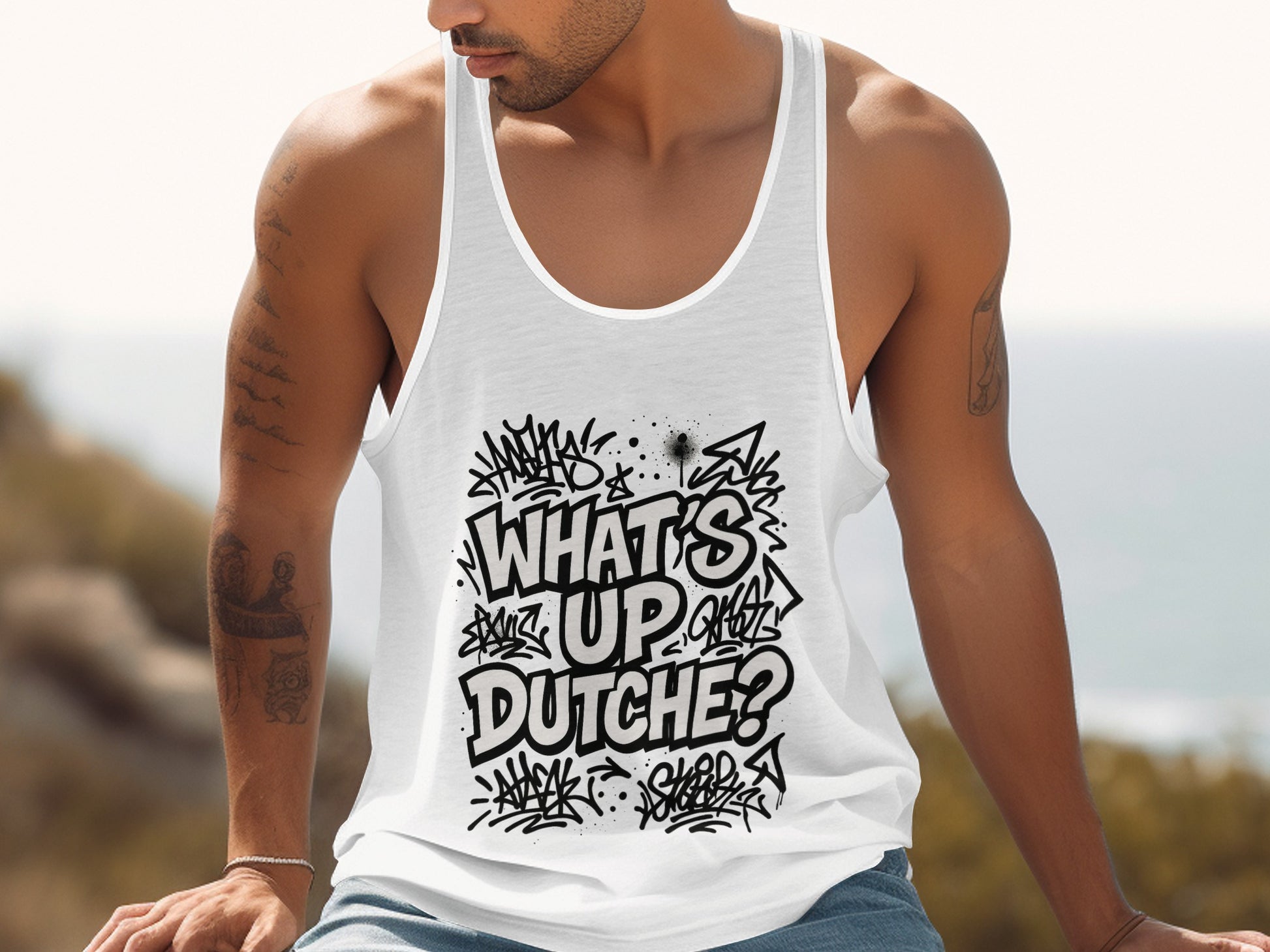 What's Up Dutche Custom Graphic Tank Top product