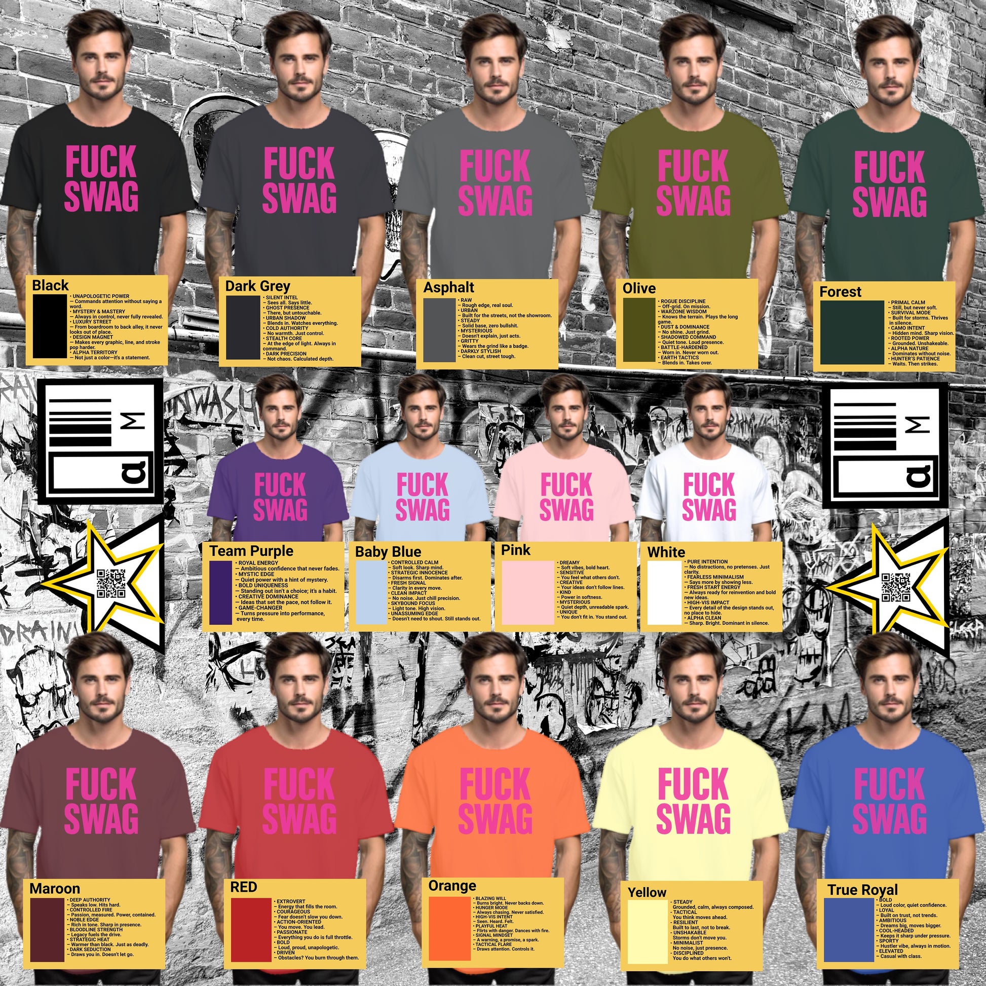 Stylish Fuck Swag Graphic Tee Collection