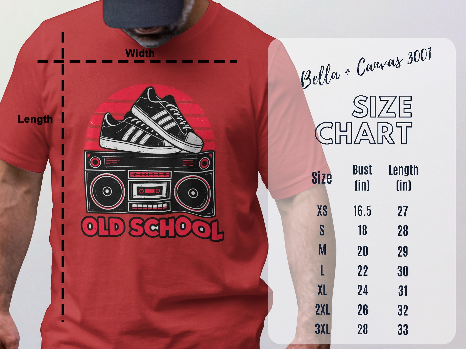 Old School Sneakers and Boombox Graphic T-shirt