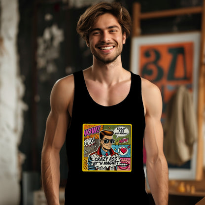 Crazy Ass Magnet Comic Style Graphic Tank Top product type