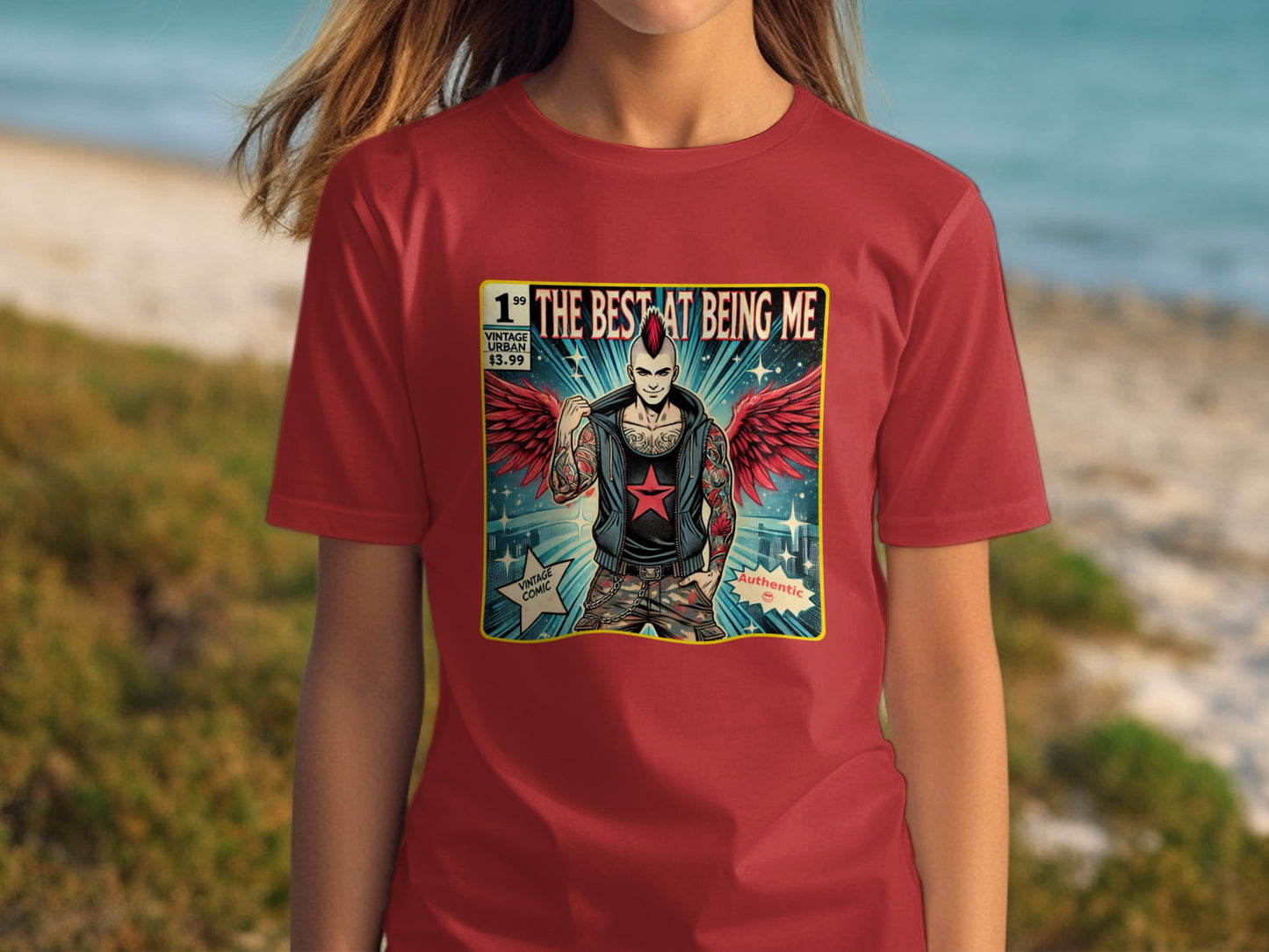 The Best At Being Me Red Graphic T-Shirt product