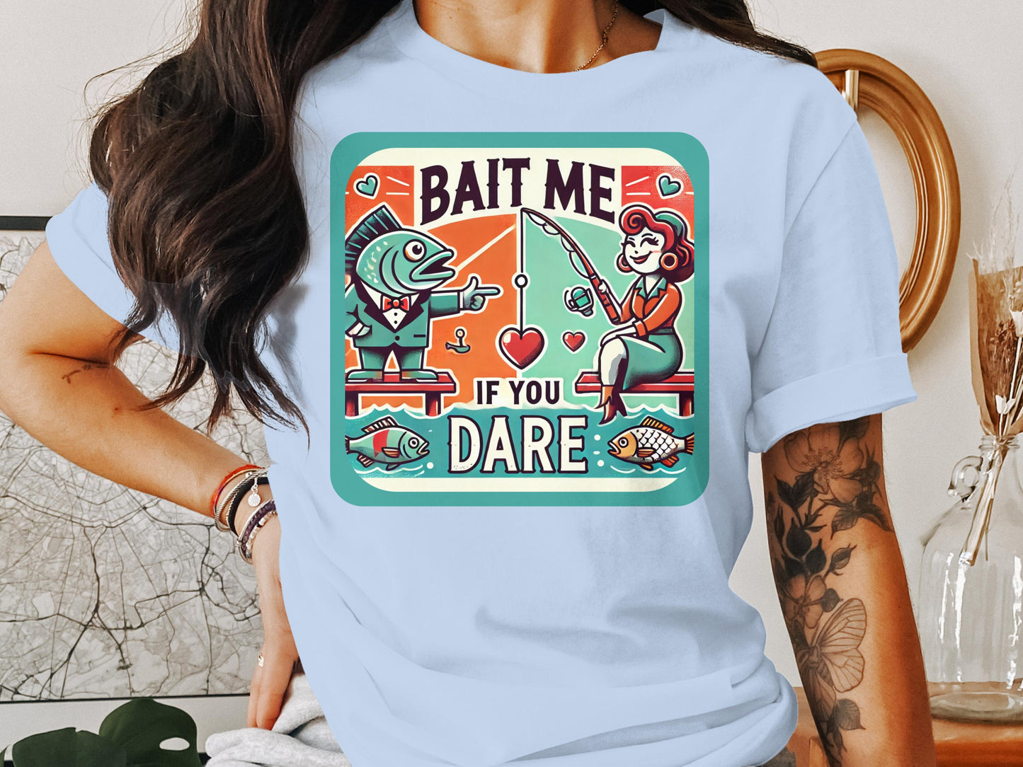 Bait Me If You Dare Graphic Fishing T-Shirt product type