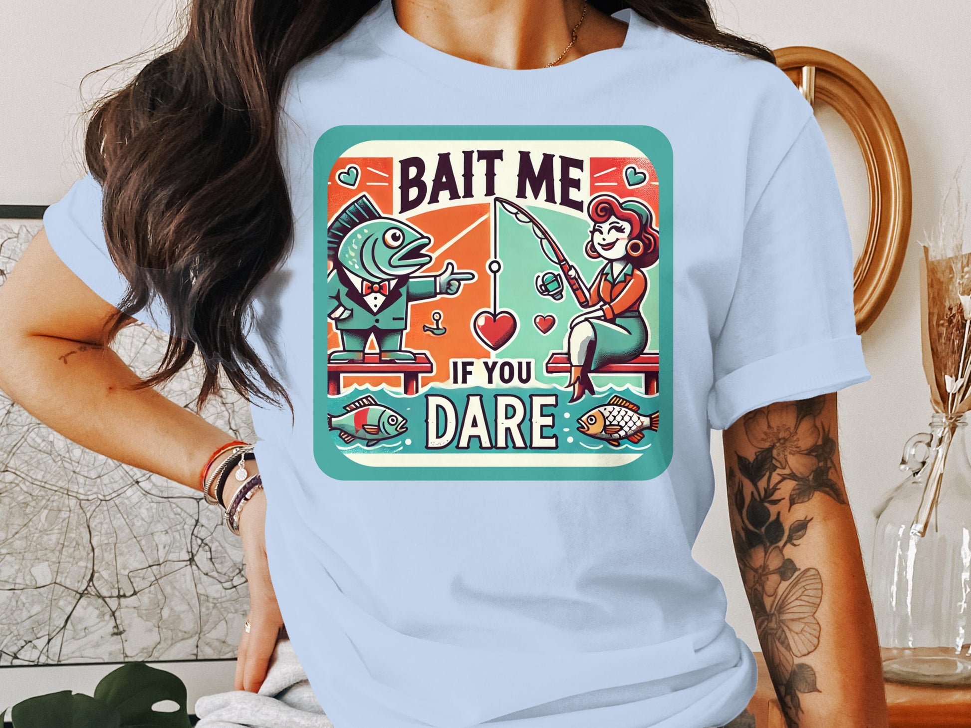 Bait Me If You Dare Graphic Fishing T-Shirt product type