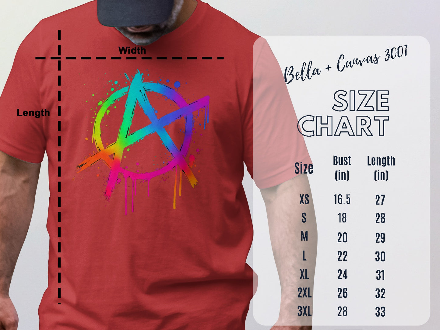 Colorful Anarchy Design Short Sleeve T-shirt