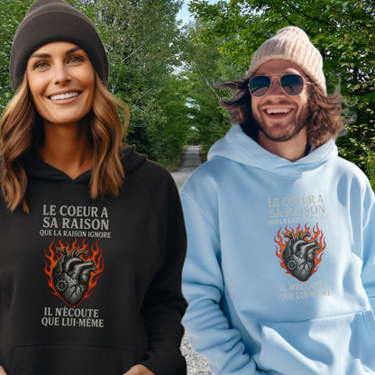 Le Coeur A Sa Raison Graphic Hoodie sweatshirt