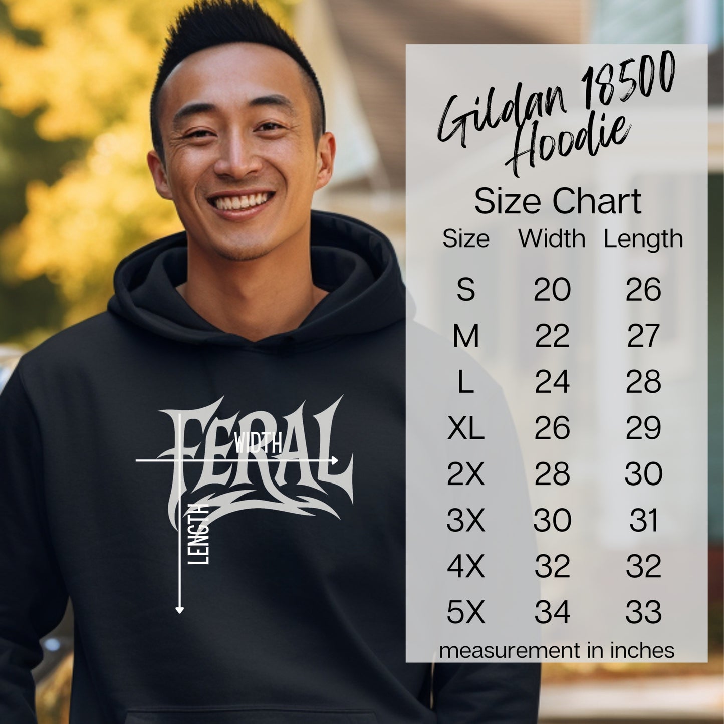 Stylish Gildan 18500 Hoodie Featuring Feral Length Design