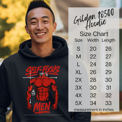 Self Focus Gym Workout Printed Gildan 18500 Hoodie product