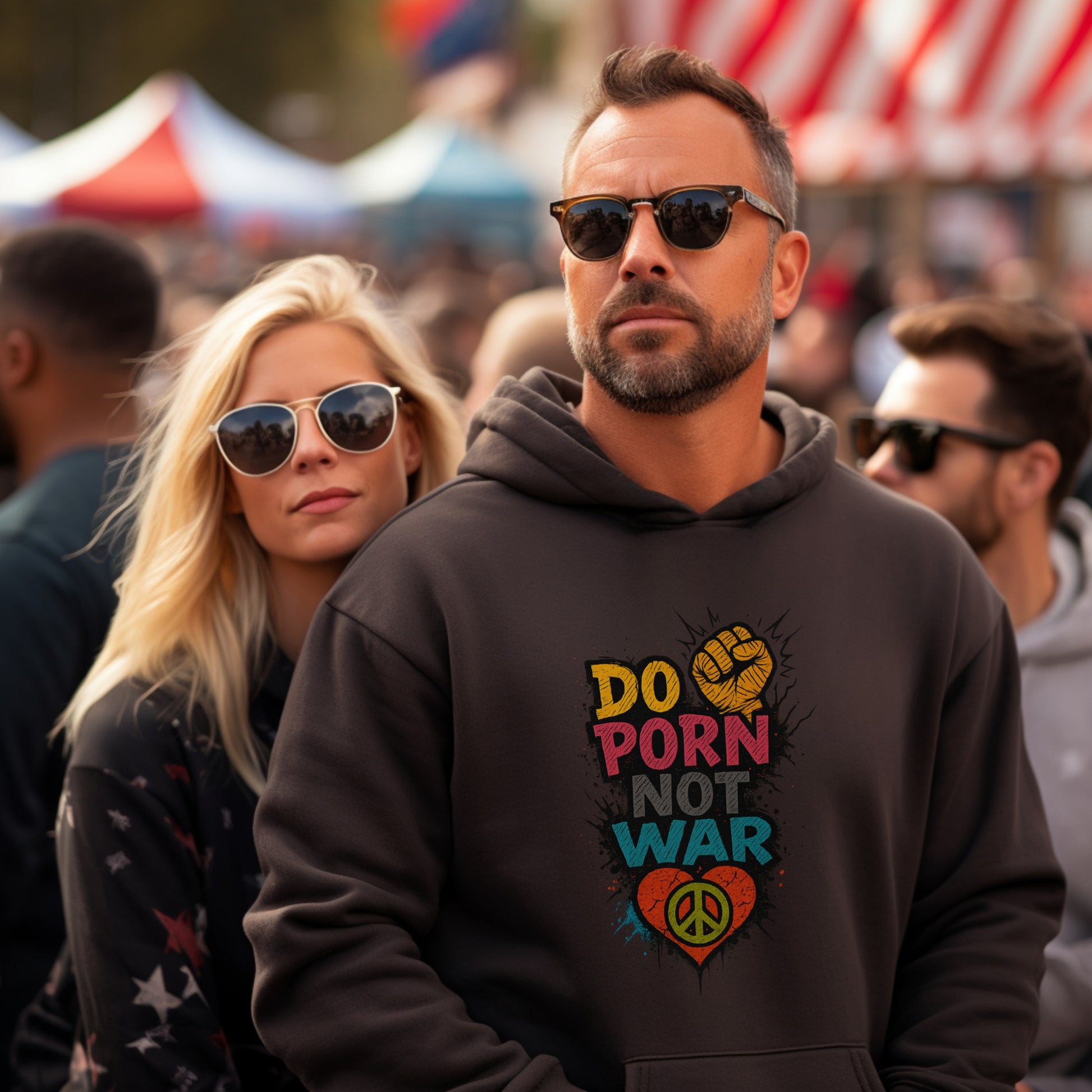 Do Porn Not War Graphic Hoodie product