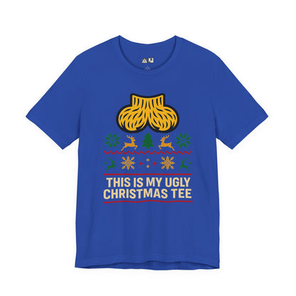 This Is My Ugly Christmas Tee Bold Reindeer & Gold Balls Ornament Holiday T-Shirt