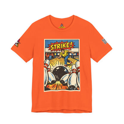 Strike Graphic T-Shirt | Bowling Streetwear Tee | Retro Bowling Shirt  STRIKE.
