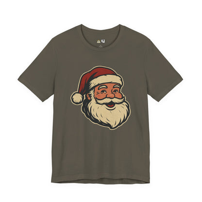 Classic Santa Smile – Vintage Unisex Christmas Graphic T-Shirt