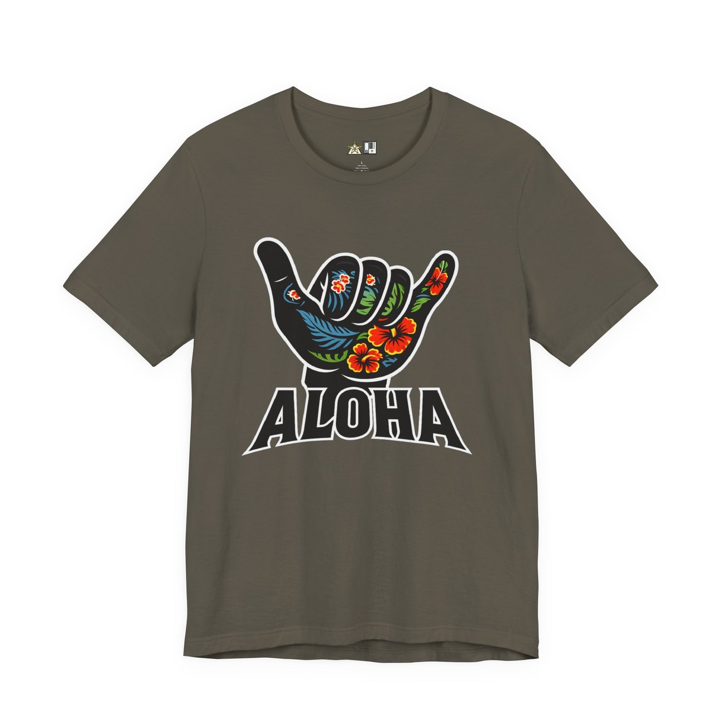 Aloha Shaka Floral Vibe – Unisex Streetwear Graphic Tee