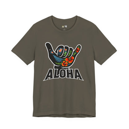 Aloha Shaka Floral Vibe – Unisex Streetwear Graphic Tee