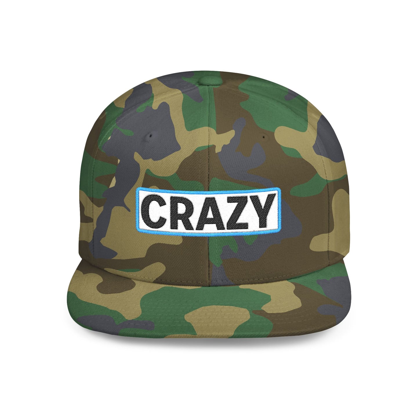 CRAZY Embroidered Snapback Hat | Funny Statement Cap | Bold Streetwear Flat Bill | Conversation Starter Gift