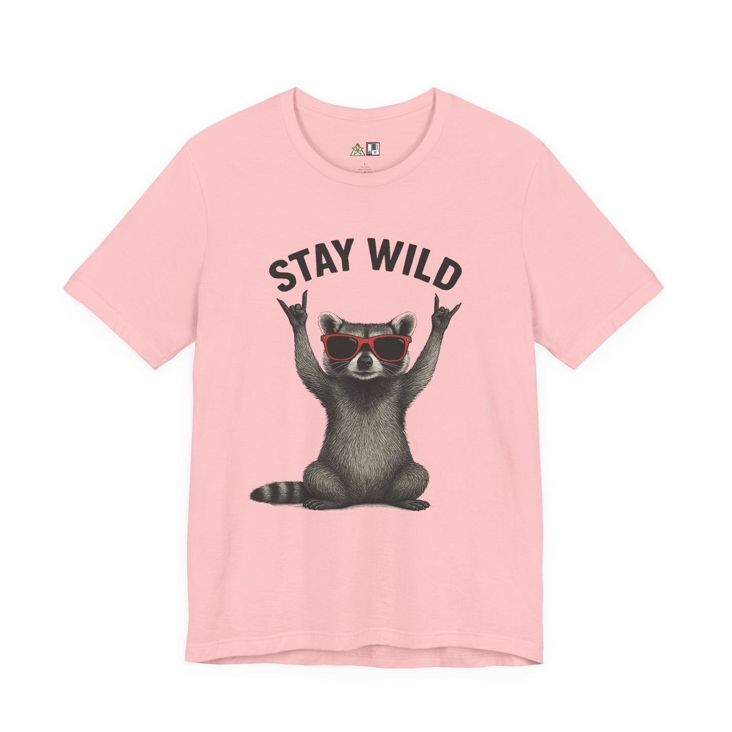Stay Wild Raccoon Tee – Unisex Streetwear Graphic Tee