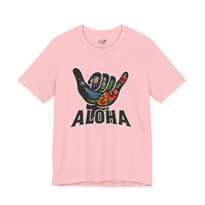 Aloha Shaka Floral Vibe – Unisex Streetwear Graphic Tee