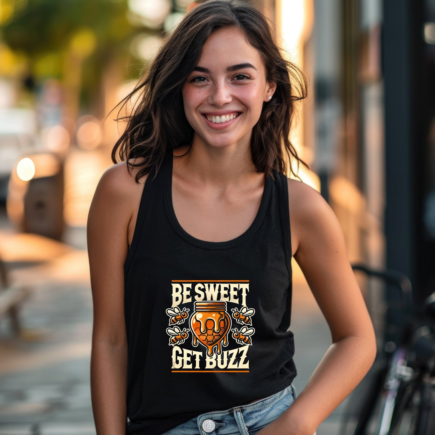 Be Sweet Get Buzz Graphic Tank Top product type