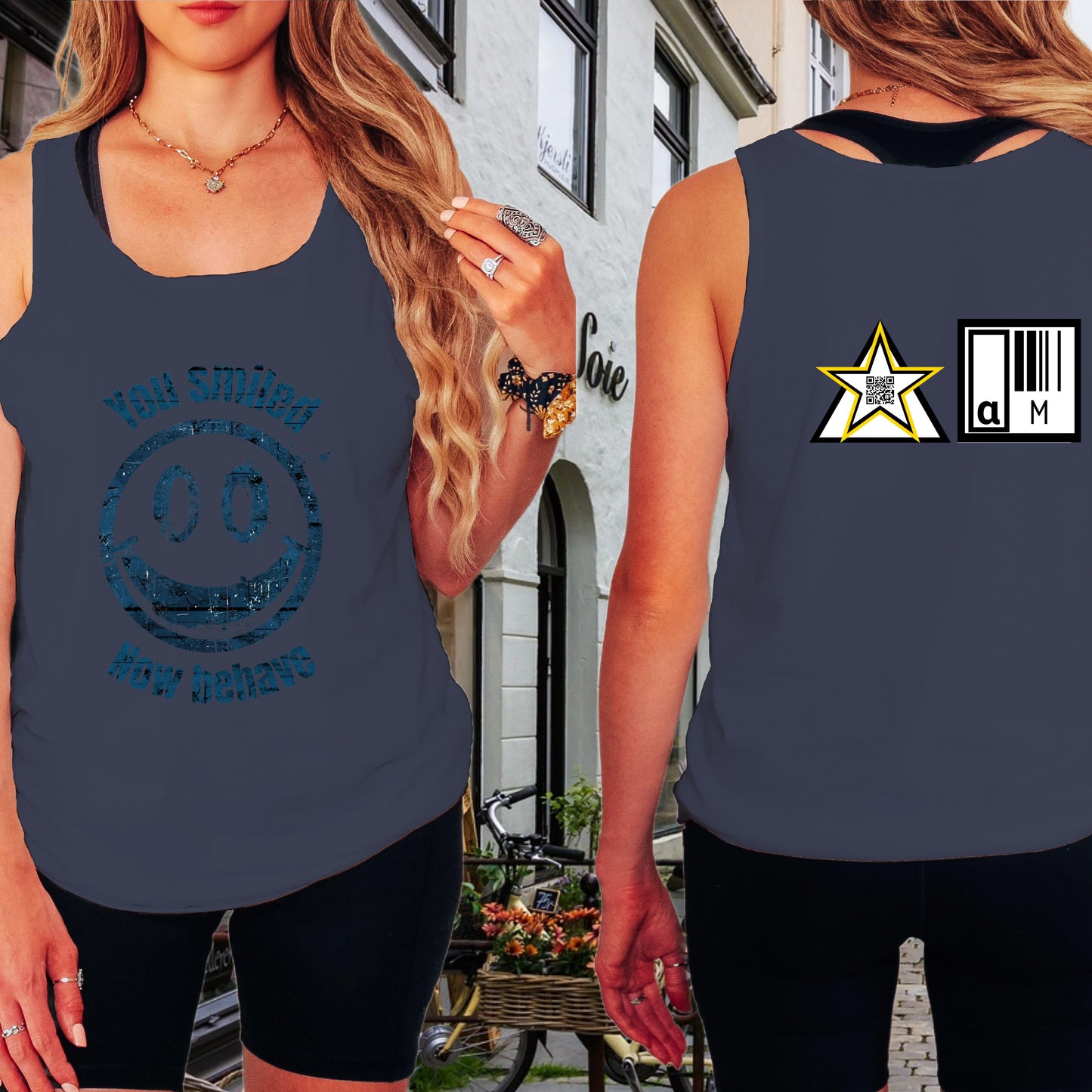 You Smiled Now Behave Smiley Face Tank product