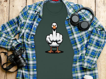 Funny Goose Middle Finger T-Shirt Sarcastic Style Shirt