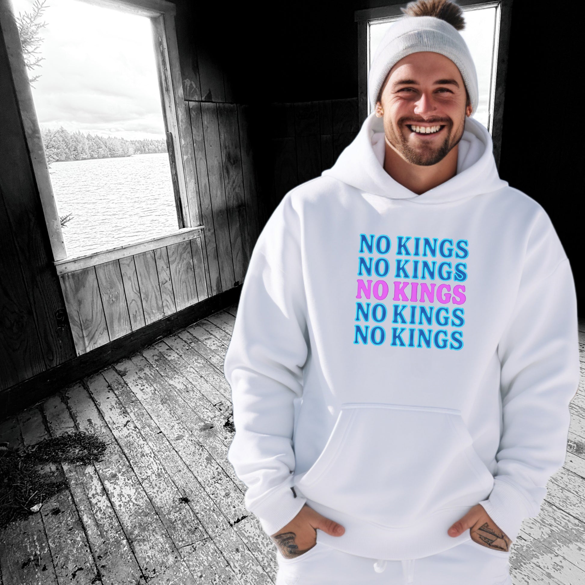 No Kings Stylish Hoodie for Trendy Look Casual