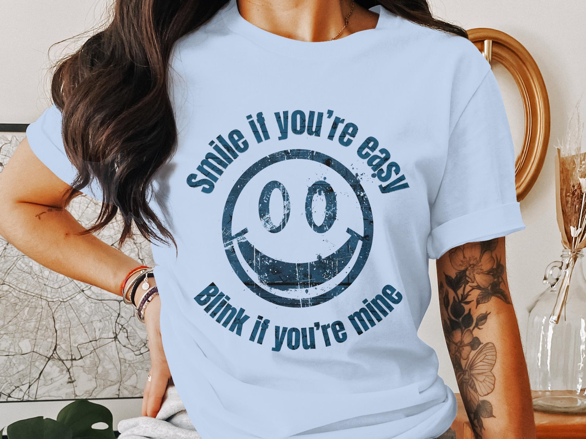 Smile if you're easy Blink if you're mine t-shirt product