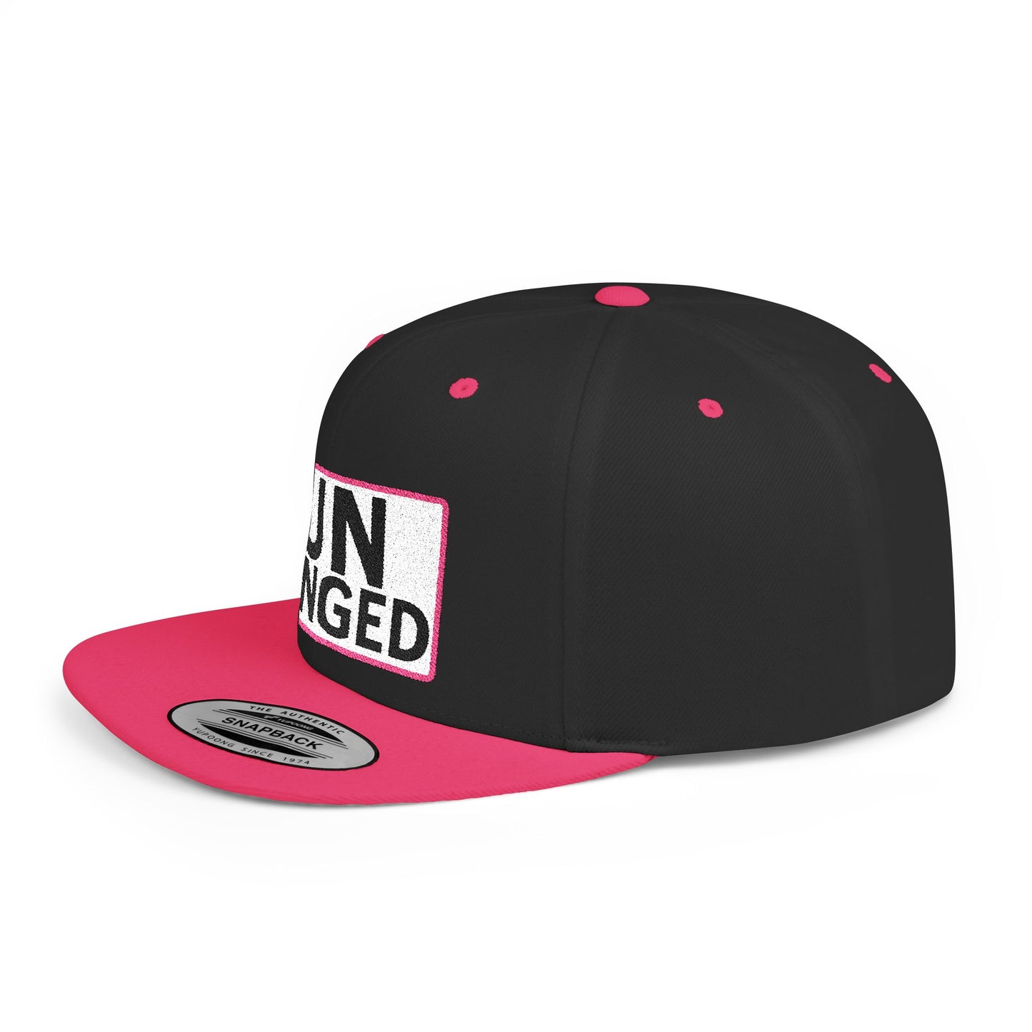 UNHINGED Embroidered Snapback Hat | Funny Statement Cap | Bold Streetwear Flat Bill | Dark Humor Gift