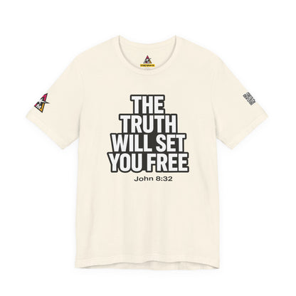 The Truth Will Set You Free Graphic T-Shirt | John 8:32 Bible Verse Tee | Christian Streetwear