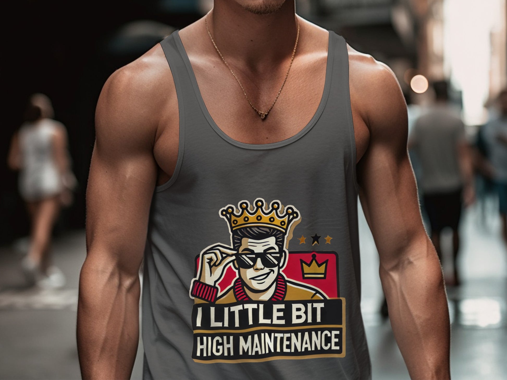 Little Bit High Maintenance Graphic Tank Top