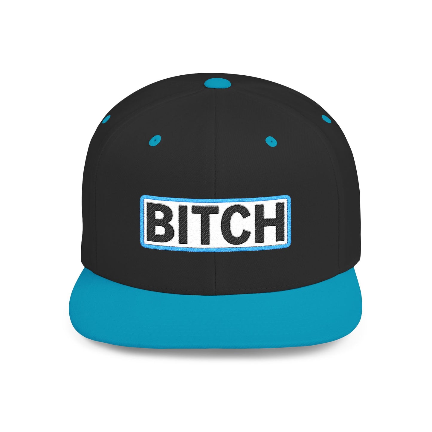 BITCH Embroidered Snapback Hat | Funny Statement Cap | Bold Streetwear Flat Bill | Conversation Starter Gift