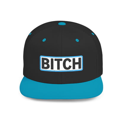 BITCH Embroidered Snapback Hat | Funny Statement Cap | Bold Streetwear Flat Bill | Conversation Starter Gift