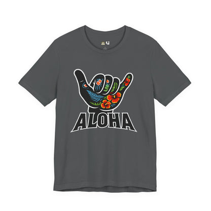 Aloha Shaka Floral Vibe – Unisex Streetwear Graphic Tee