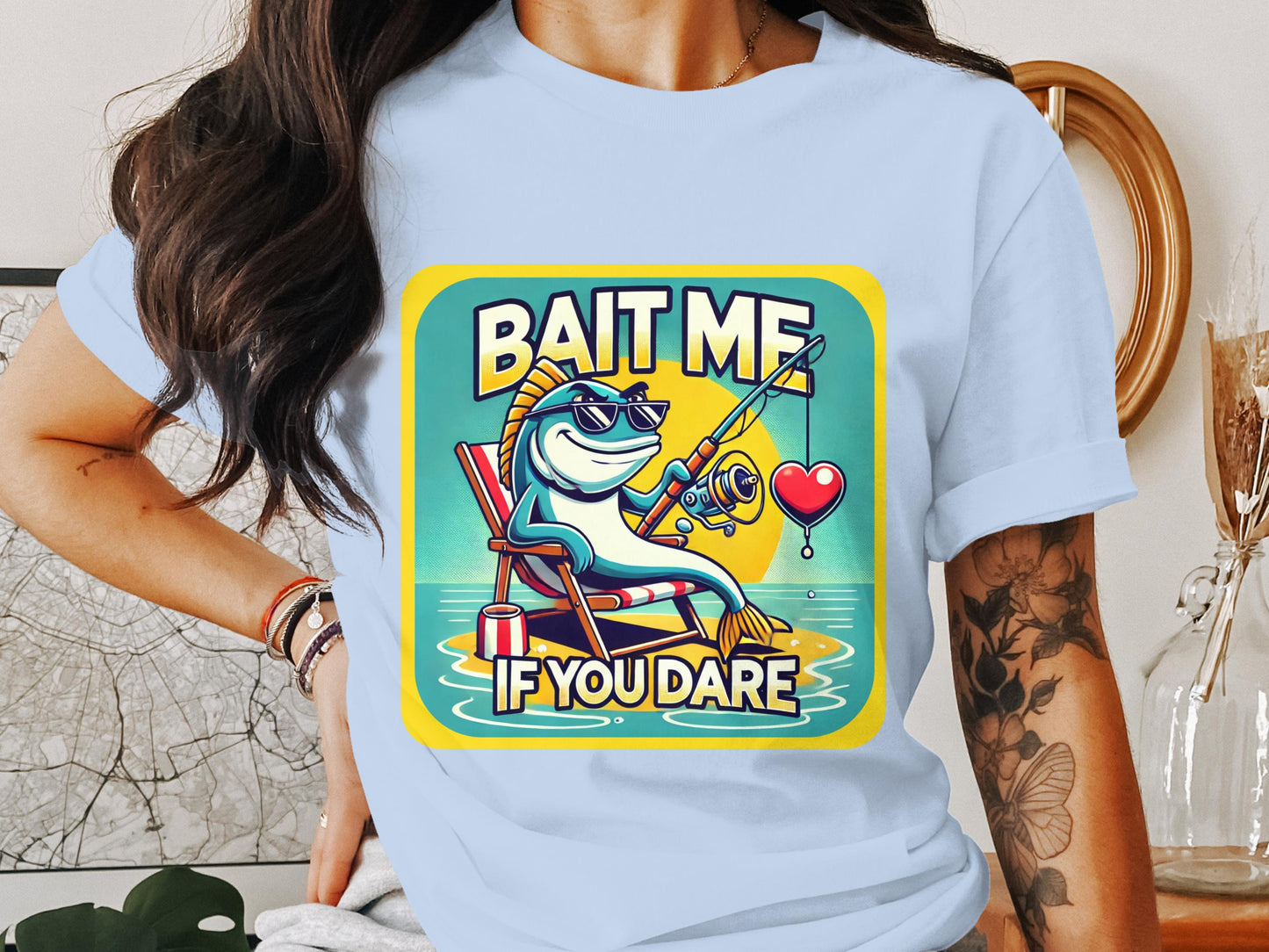 Bait Me If You Dare Fishing Graphic T-shirt product